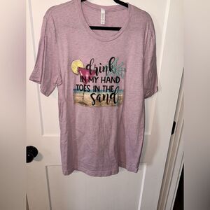 Bella Canvas Pink and Yellow Short Sleeve Tee